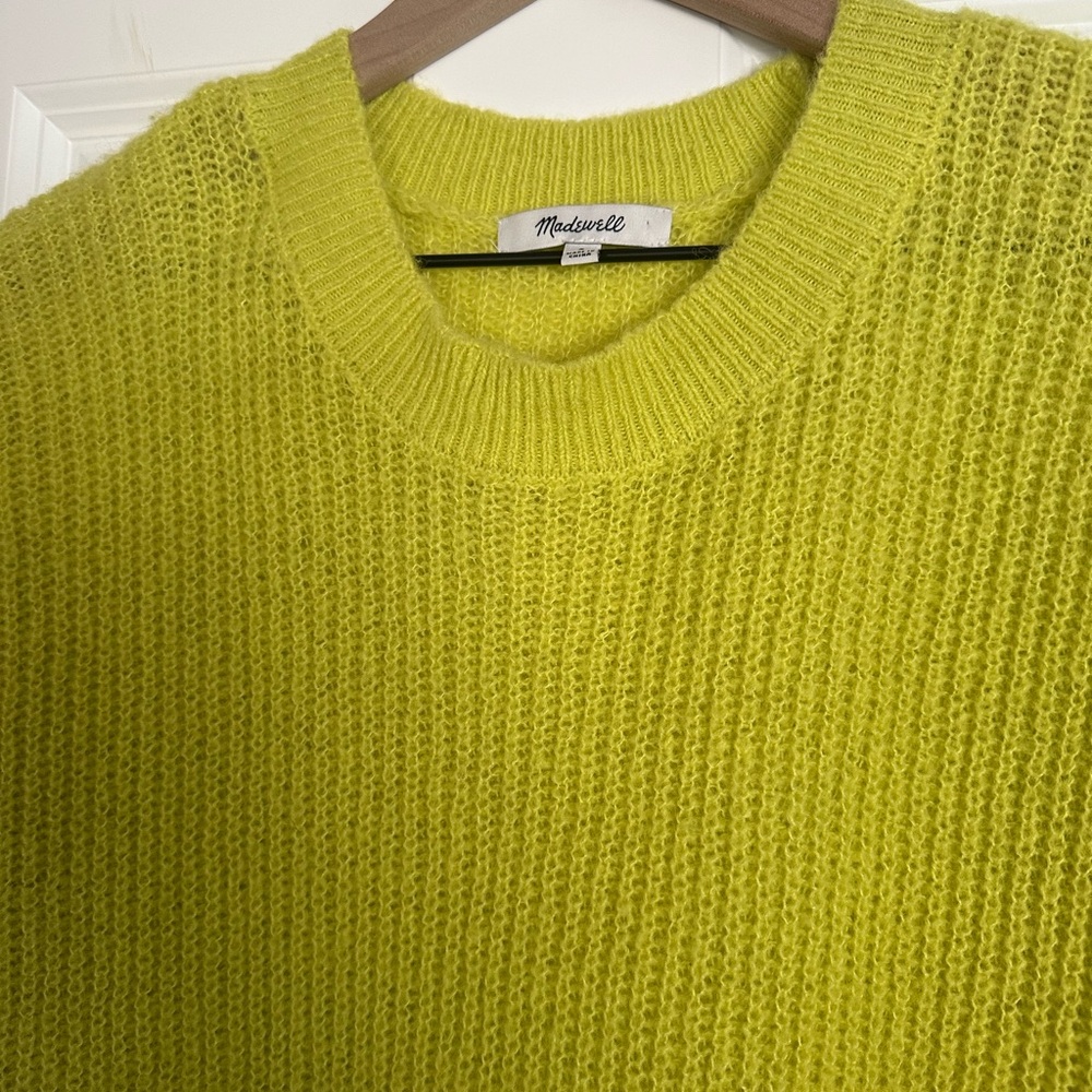Madewell Yellow/Green Crew Neck Sweater - Picture 6 of 12